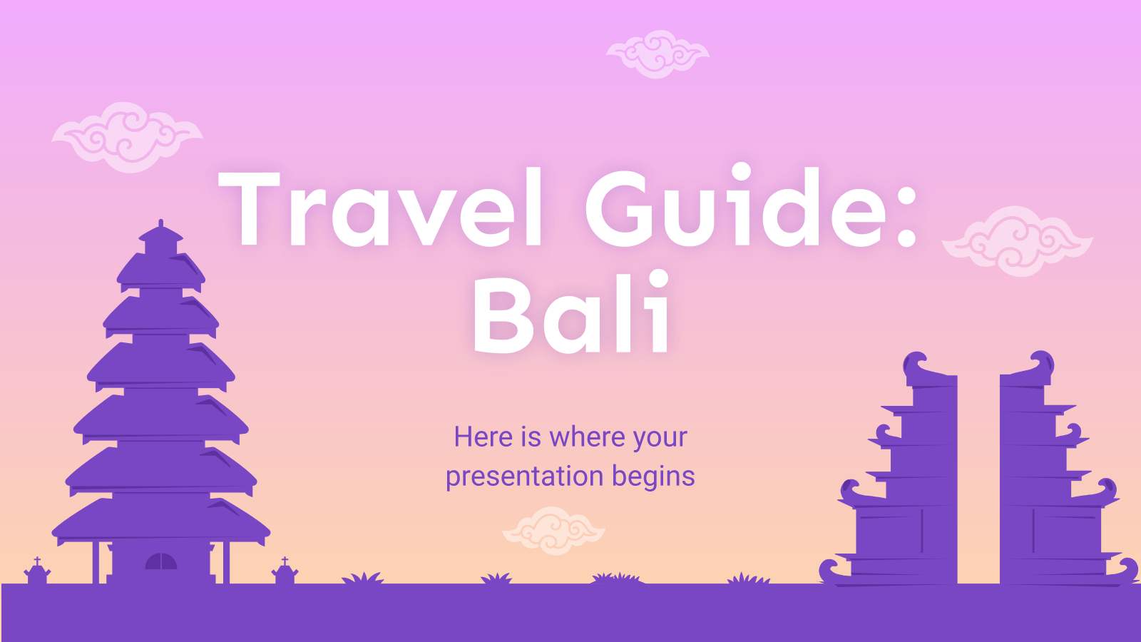 旅游指南：巴厘岛PowerPoint模板